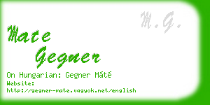 mate gegner business card